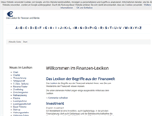 Tablet Screenshot of finanzen-lexikon.de
